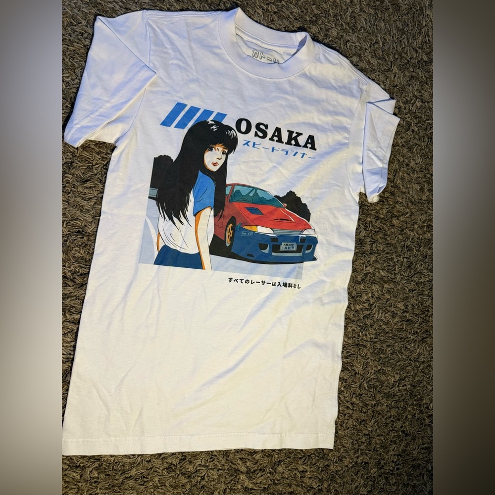 vintage white Osaka t-shirt , good material , no stains